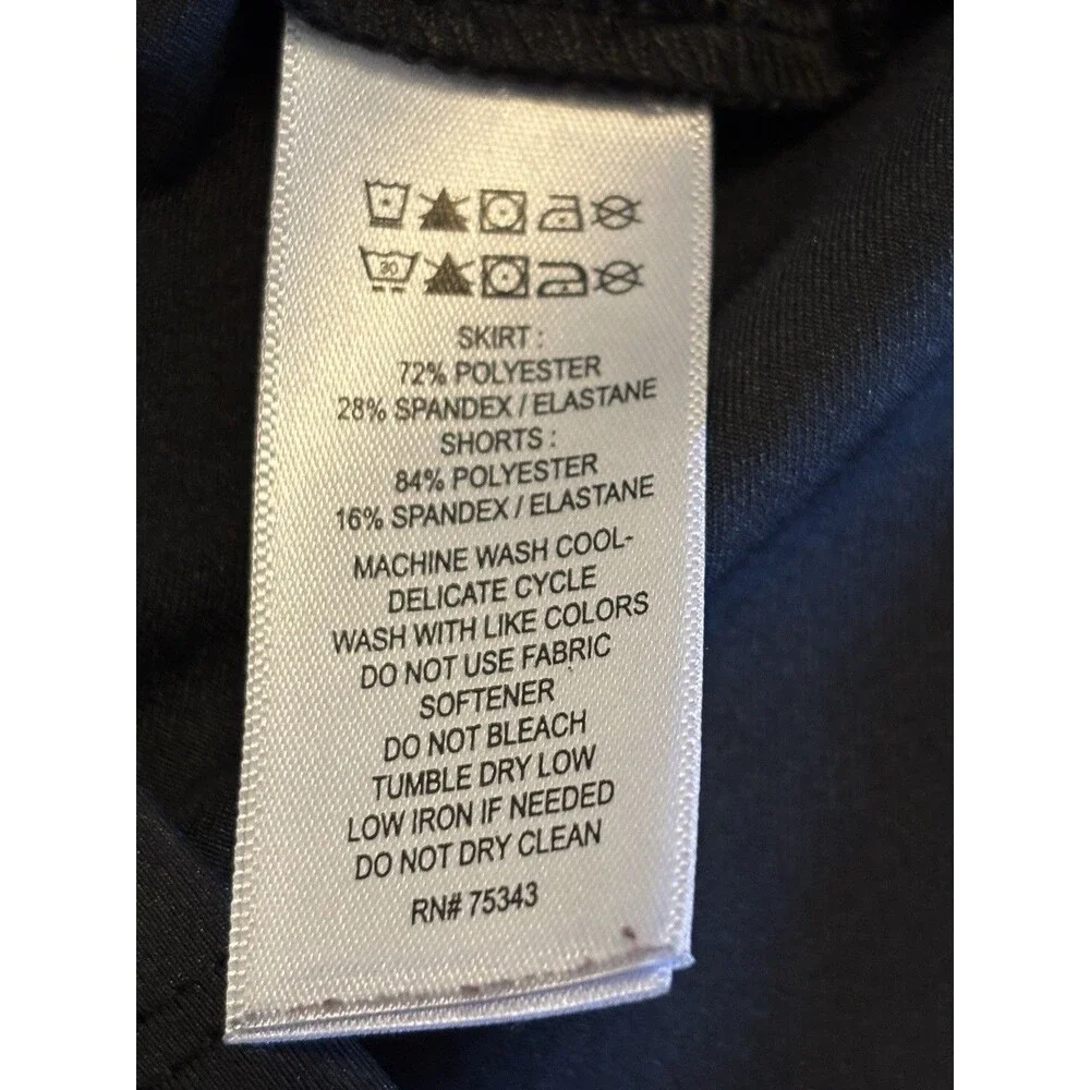 Tommy Bahama Active Black Ruffle Skort Tennis Golf Athletic Skirt Skort XS